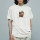 kiki25の子グマとチョコレートケーキ オーガニックコットンTシャツ