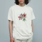 フルツの10/1 誕生花 「モミジアオイ」 Organic Cotton T-Shirt