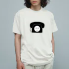 わらしんの顔つき黒電話 オーガニックコットンTシャツ