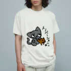 もんたろう本舗の正座ねこイノベーション オーガニックコットンTシャツ