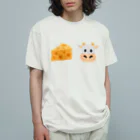 グラフィンのチー牛 ロゴ大 オーガニックコットンTシャツ