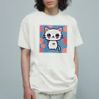 A31eの狛猫のミケ「はーとびーと」 Organic Cotton T-Shirt