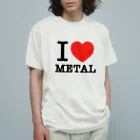 HachijuhachiのI LOVE METAL オーガニックコットンTシャツ