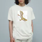 みつはる。のレオパのパフちゃん オーガニックコットンTシャツ