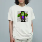 Hey! Kids KidsのHalloween Frankenstein Liam Fitzpatrick  Organic Cotton T-Shirt