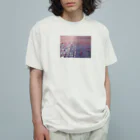 お花やさんの織物　ピンク・紫・青緑 Organic Cotton T-Shirt