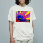嫌われ者のアート工房　Archaic smileのクレヨン　カラフルアート Organic Cotton T-Shirt