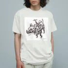 hanauta_03の犬　原太一　ドッグストック オーガニックコットンTシャツ