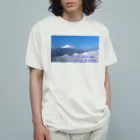 D-aerialのMt.Fuji and the sea of clouds オーガニックコットンTシャツ