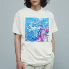 soranone〜宇宙の音〜の水のきらめき オーガニックコットンTシャツ