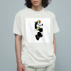 パンダさんの日常のPARTY TIME パンダ Organic Cotton T-Shirt