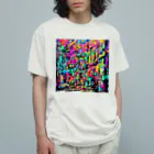 TakashiSの vivid gas station オーガニックコットンTシャツ