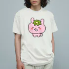 flower87boxのかっぱうさぎ（ピンク） Organic Cotton T-Shirt