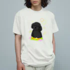 greetenの黒トイプードル　癒し犬 オーガニックコットンTシャツ