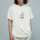 j8ie de vivre♪のうさぎ　ローアングル オーガニックコットンTシャツ