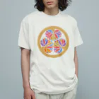 色重ね家紋／colorful_kamonの［色重ね家紋］三つ葉葵 Organic Cotton T-Shirt