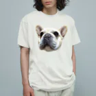 hiromimのフレンチブルの番長くん オーガニックコットンTシャツ