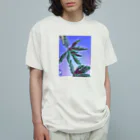 わらしゃんどのヤシの木 オーガニックコットンTシャツ