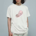 Jackalope Houseのツノアリウサギアジサイモドキウミウシ 桃色ver. オーガニックコットンTシャツ