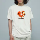 SUNDAYS GRAPHICSのどんぐリス (茶色ロゴ) Organic Cotton T-Shirt