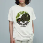 HERP MODA by ヤマモトナオキのエダハヘラオヤモリ/ダークグリーン オーガニックコットンTシャツ