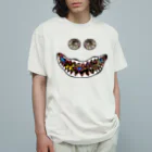 PALA's SHOP　cool、シュール、古風、和風、のdisguised face2 オーガニックコットンTシャツ