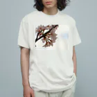 ムーンライトのイラスト風SAKURA Organic Cotton T-Shirt