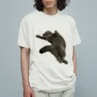 むっちり猫のむっちり丸のお腹ぽっこりむっちり丸 オーガニックコットンTシャツ