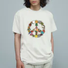 ミケタマのピースマーク Organic Cotton T-Shirt