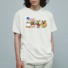 須田ふくろうのジャケうさと愉快な仲間たち オーガニックコットンTシャツ