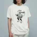 半紙半生のデイノニクス瓦版売り オーガニックコットンTシャツ