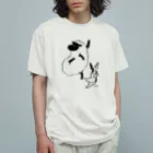 Satellite YetiのRUN A WAY ひつじと犬 Organic Cotton T-Shirt