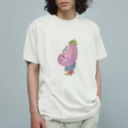 のだぎり　のお店のなすびくん オーガニックコットンTシャツ