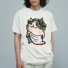 ひよこ男爵とまだむにゃんのにゃえさる (まだむにゃん) オーガニックコットンTシャツ