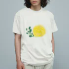 うみうししょっぷのミモザぽっい花 オーガニックコットンTシャツ