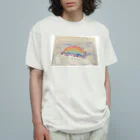 KidsArtの【子どもの絵】空、虹、無限大 オーガニックコットンTシャツ