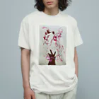 KidsArtの【子どもの絵】桜の木 Organic Cotton T-Shirt