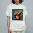 CoffeePixelのPixelBrew Cup（ピクセルブリューカップ） - クリエイティブな一杯で毎日を彩ろう オーガニックコットンTシャツ