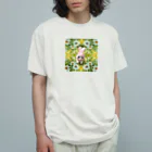 ❀おちゃめの部屋❀の草原をお散歩するミルキーちゃん☆ Organic Cotton T-Shirt