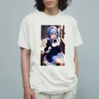 天乃鯱の青髪メイドちゃん Organic Cotton T-Shirt