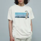 mofful.のユキヒョウ - 山脈 オーガニックコットンTシャツ