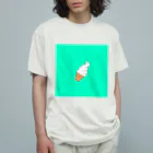 9時のクジラのソフトクリーム オーガニックコットンTシャツ