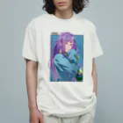 CHICHIZŌのMAOちゃん(寝起き) オーガニックコットンTシャツ