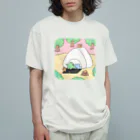 おかだひろみ の へんてこランドSHOPのおにぎりテント オーガニックコットンTシャツ