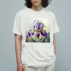 botanicalartAIの神秘的なアヤメ オーガニックコットンTシャツ