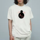 ハンドメイド髪飾り専門店・ふうりんroomのお団子ヘア　イニシャルA Organic Cotton T-Shirt
