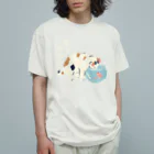 honeycombのねこと金魚 Organic Cotton T-Shirt