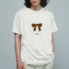 とある丸眼鏡の描き散らしのRIBBON_透明 Organic Cotton T-Shirt
