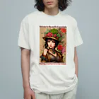 saayaan＠succulent_artistの多肉植物ショップの店員 オーガニックコットンTシャツ