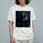 AI-assembleの百獣の王ライオン侍 オーガニックコットンTシャツ